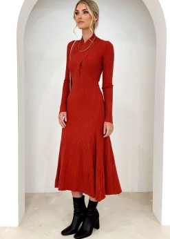 Women Gingham & Heels Knit Dresses><noscript><img width=