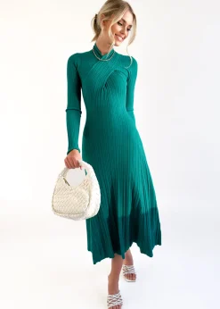Women Gingham & Heels Knit Dresses>Lamont Knit Midi Dress