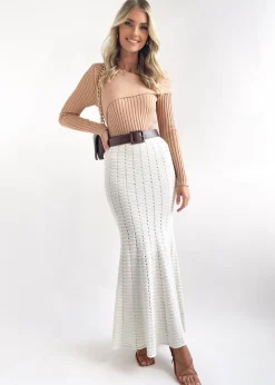 Women Gingham & Heels Skirts>Leila Knit Maxi Skirt