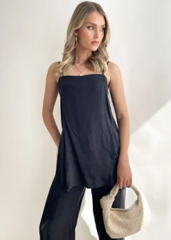 Women Gingham & Heels Sets>Leilyn Cupro Tunic Top