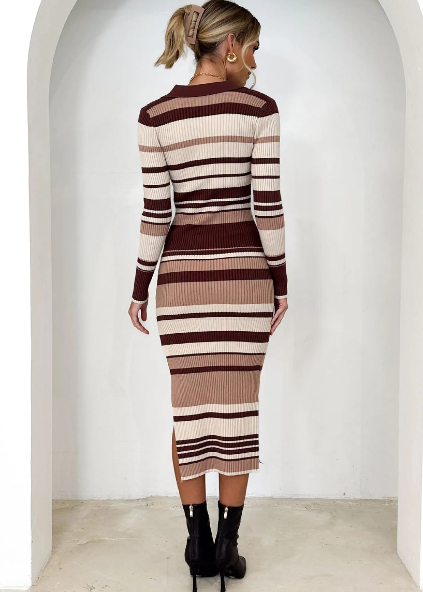 Women Gingham & Heels Knit Dresses>Libbey Knit Midi Dress