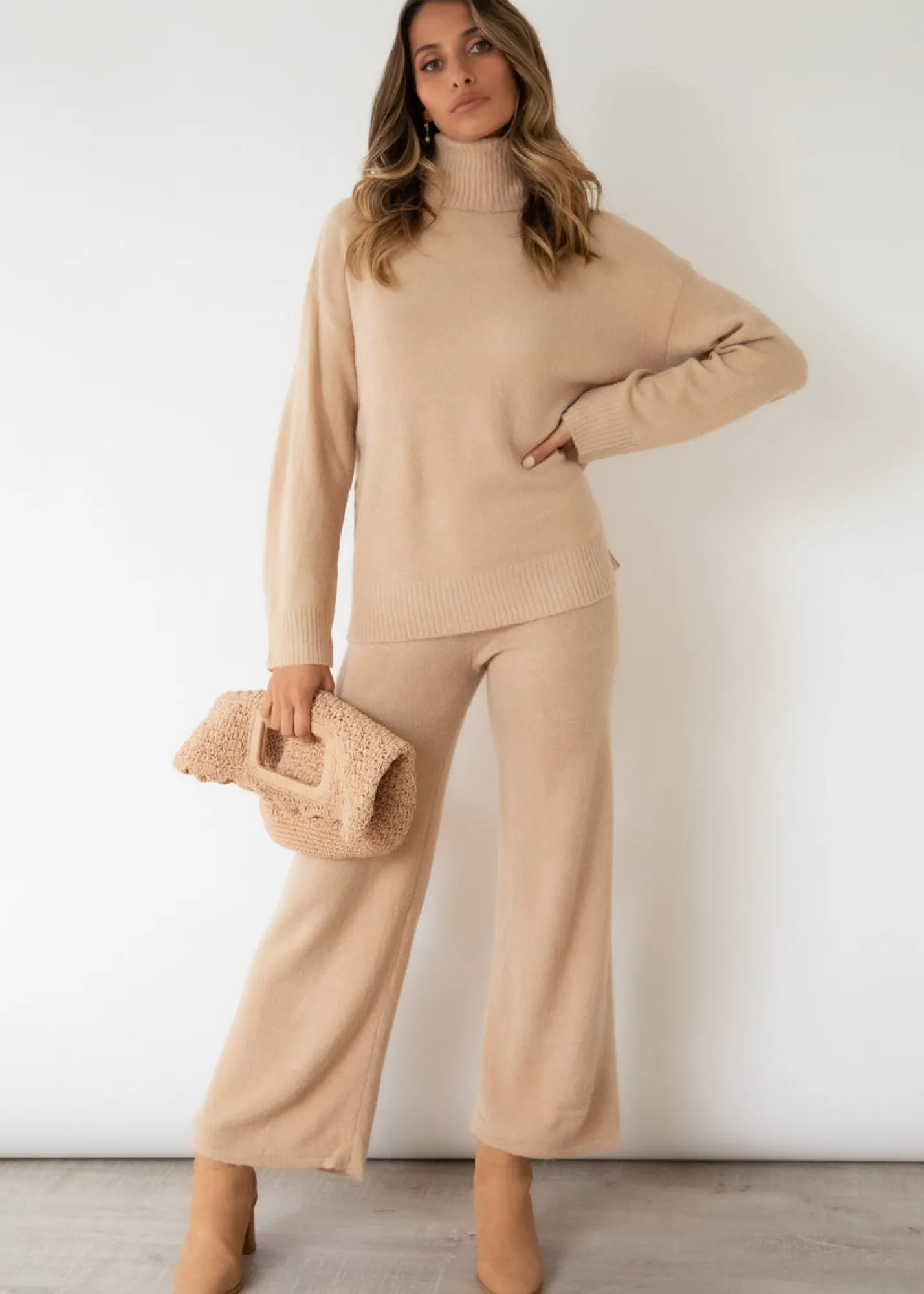 Women Gingham & Heels Knit Bottoms>Lilou Knit Set