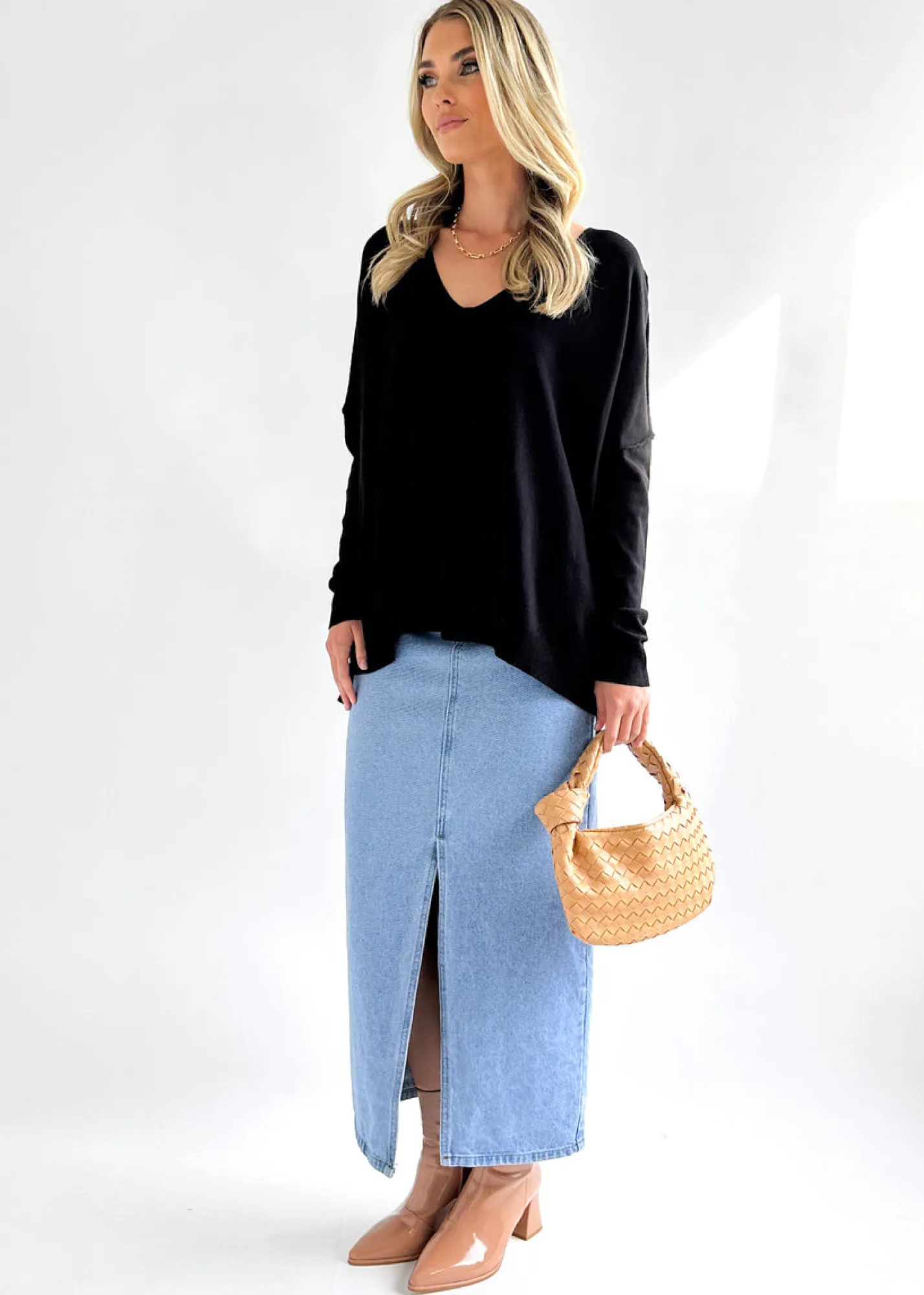 Women Gingham & Heels Knit Tops>Liotta Knit Top