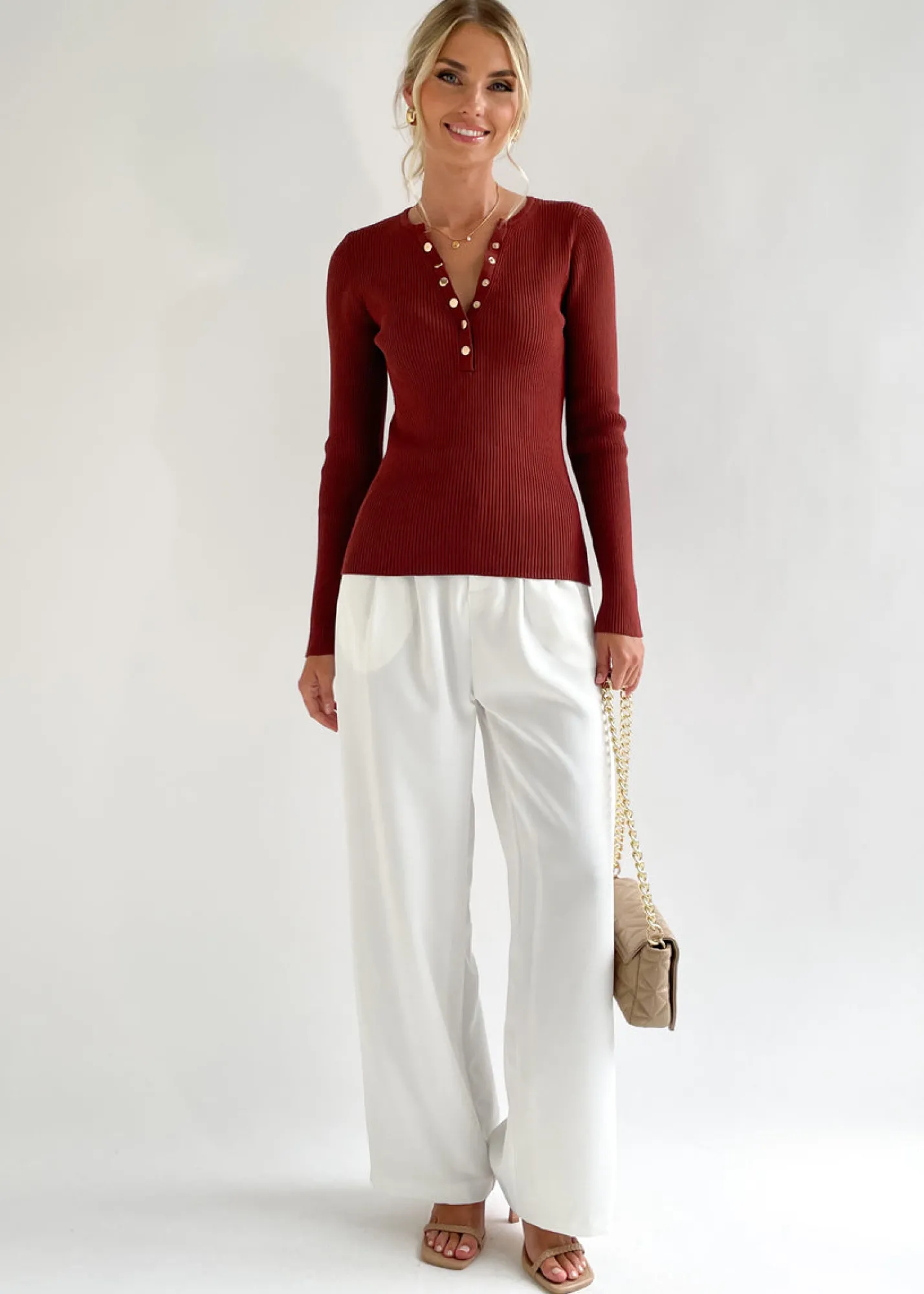 Women Gingham & Heels Knit Tops>Lommy Knit Top