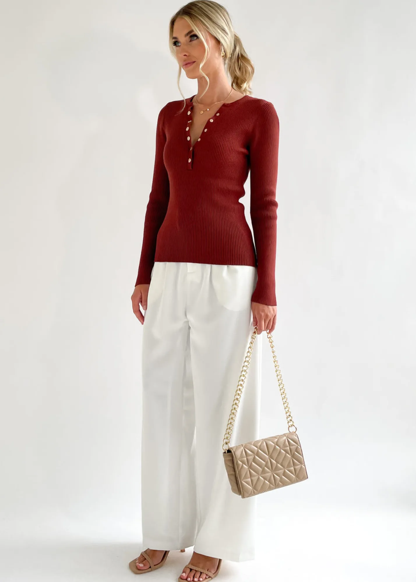 Women Gingham & Heels Knit Tops>Lommy Knit Top