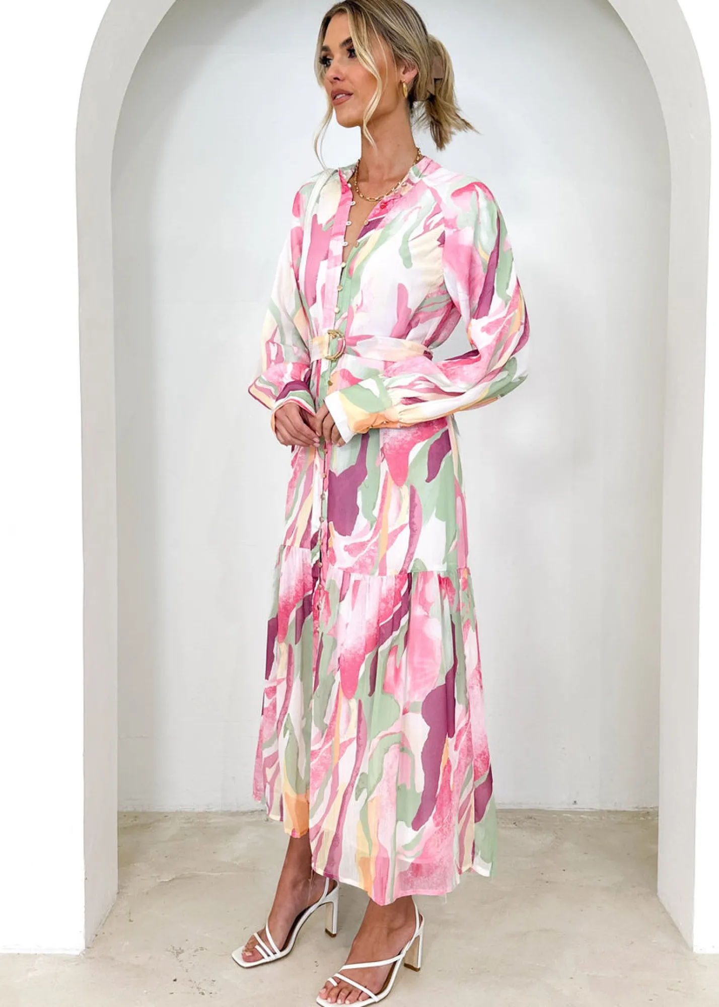 Women Gingham & Heels Maxi>Lorenna Maxi Dress