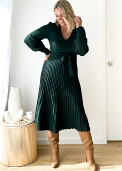Women Gingham & Heels Knit Dresses>Lorrisa Knit Midi Dress