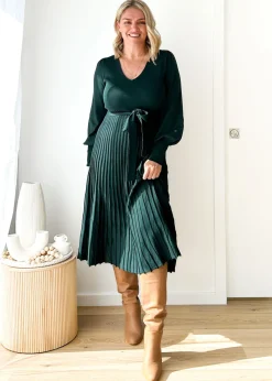 Women Gingham & Heels Knit Dresses><noscript><img width=