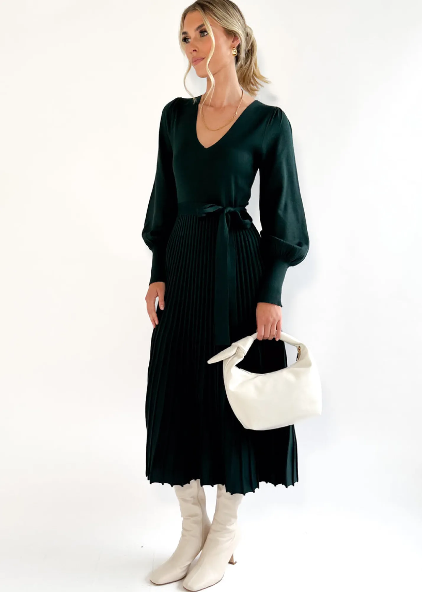 Women Gingham & Heels Knit Dresses>Lorrisa Knit Midi Dress