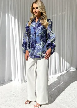 Women Gingham & Heels Blouses><noscript><img width=