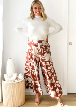Women Gingham & Heels Pants>Lyana Wide Leg Pants