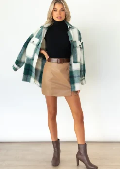 Women Gingham & Heels Skirts>Mabelle Pu Skirt