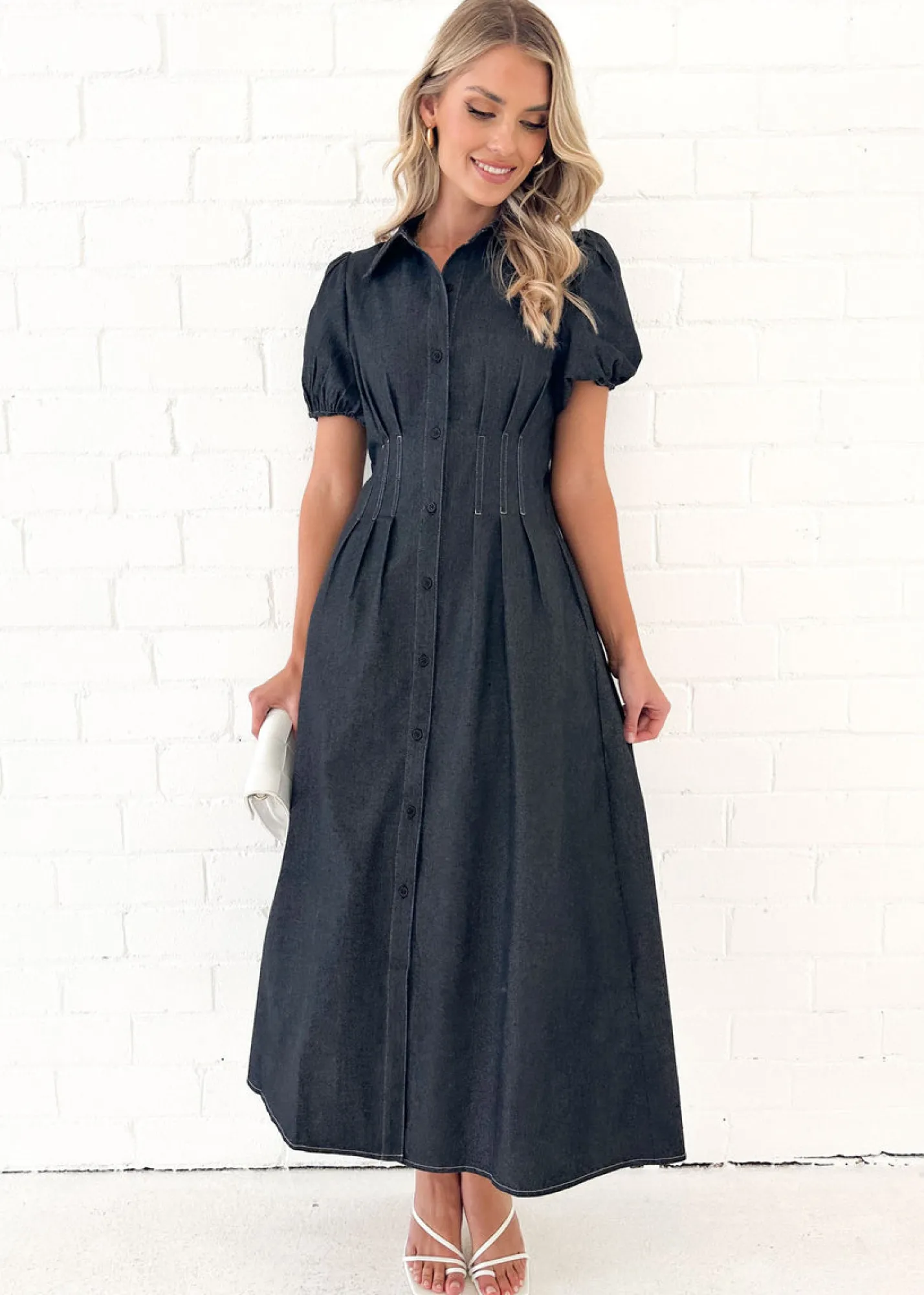 Women Gingham & Heels Midi>Magy Stretch Midi Dress