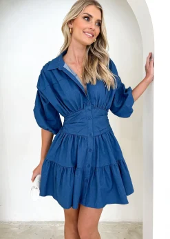 Women Gingham & Heels Short>Mathews Stretch Dress