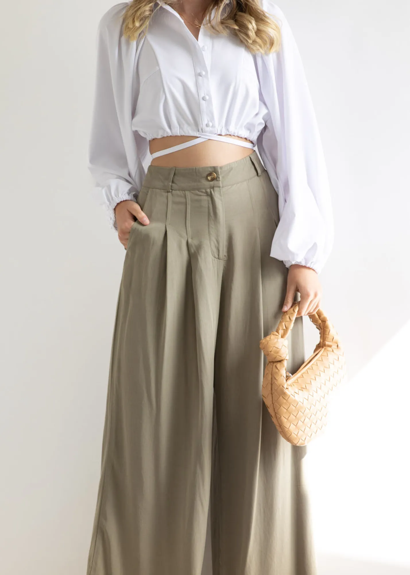 Women Gingham & Heels Blouses>Matildi Cropped Blouse