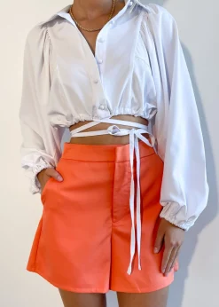 Women Gingham & Heels Crops>Matildi Cropped Blouse