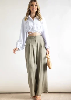 Women Gingham & Heels Crops><noscript><img width=
