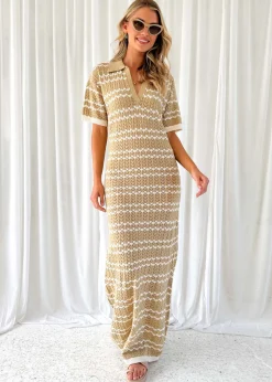 Women Gingham & Heels Knit Dresses>Molliana Knit Maxi Dress