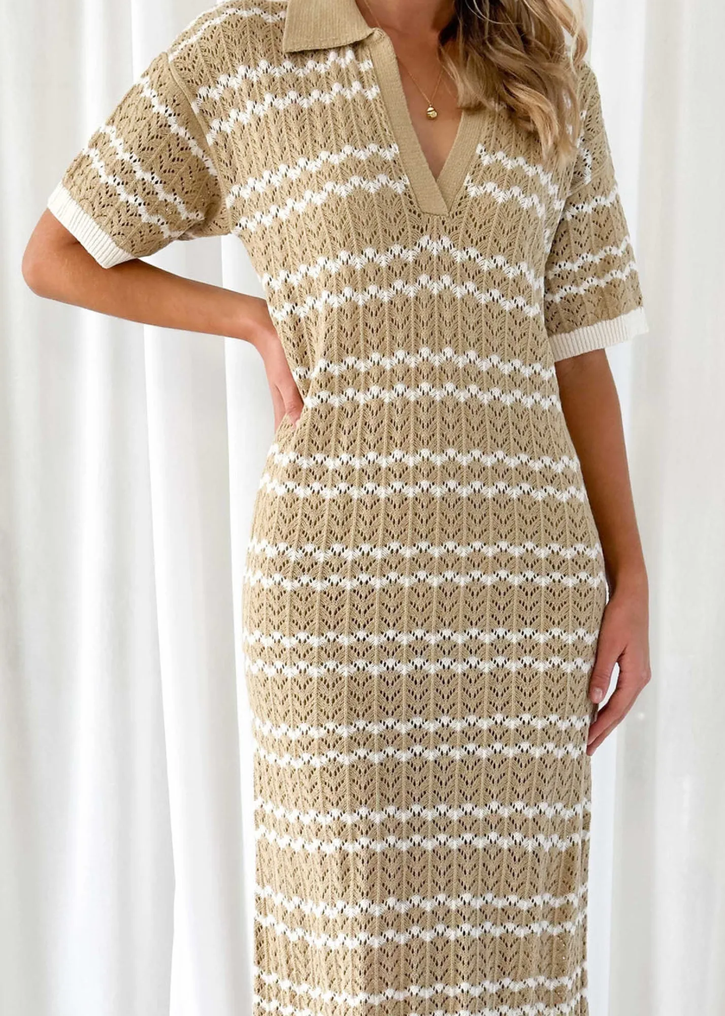 Women Gingham & Heels Knit Dresses>Molliana Knit Maxi Dress