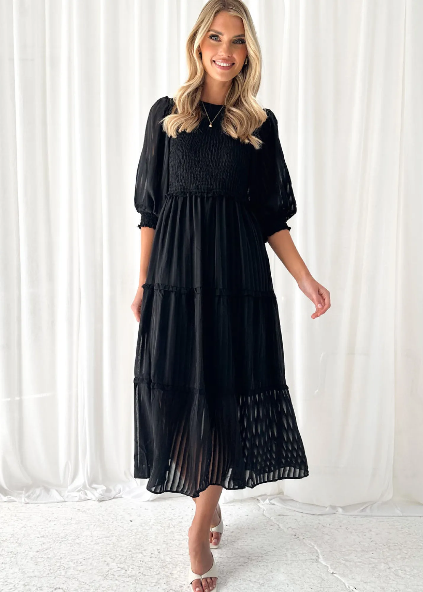 Women Gingham & Heels Midi>Mossy Midi Dress