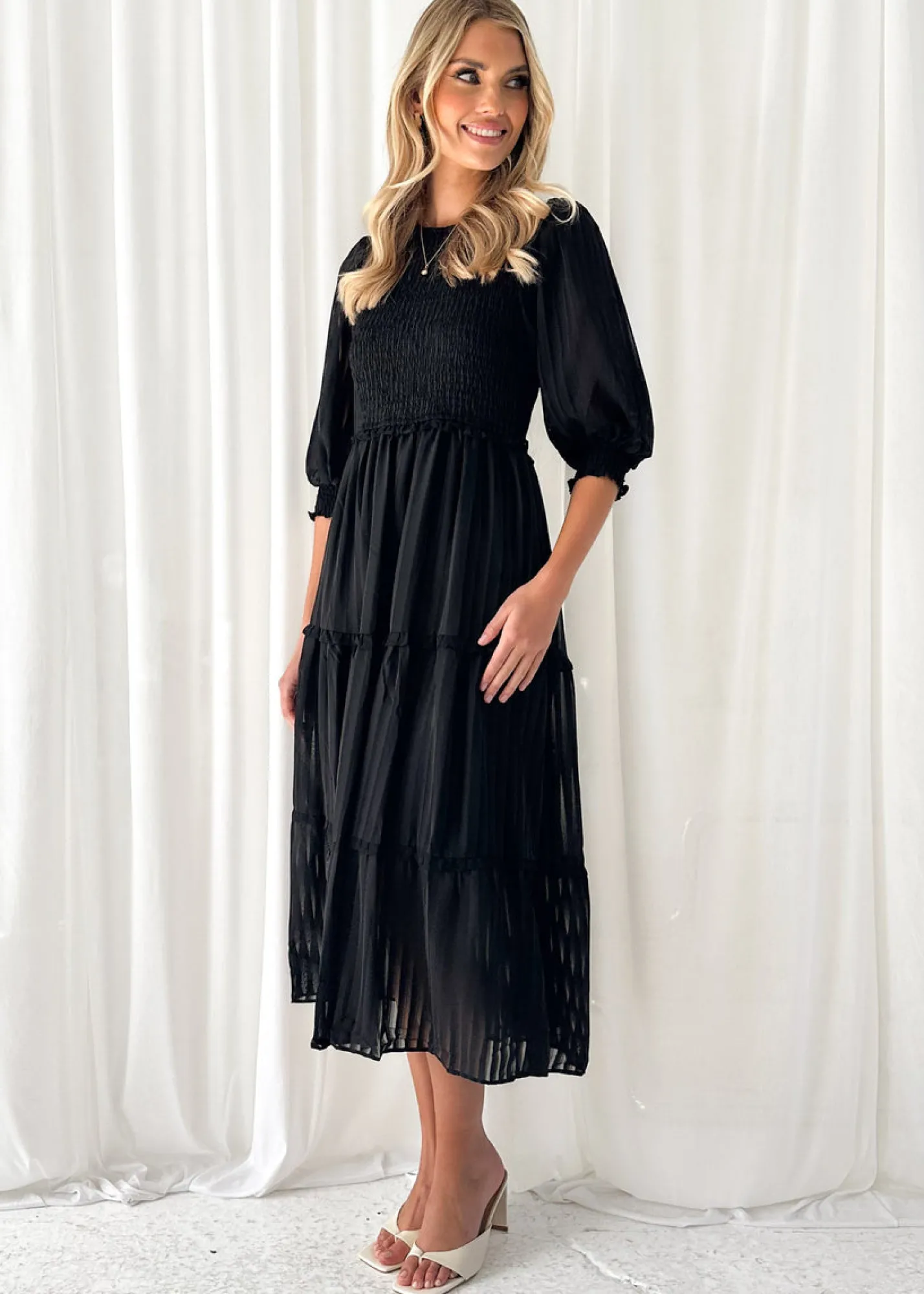 Women Gingham & Heels Midi>Mossy Midi Dress