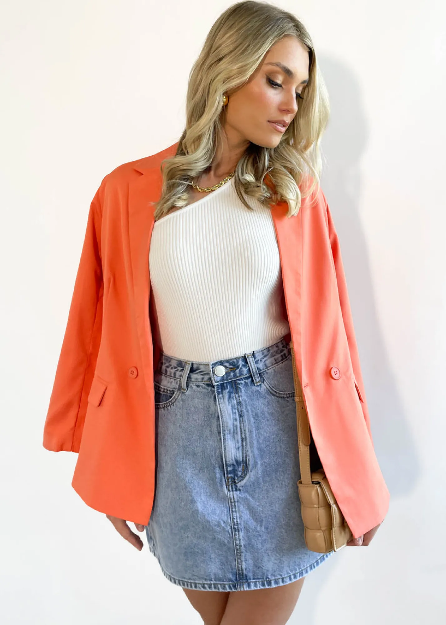 Women Gingham & Heels Skirts>Naura Denim Skirt