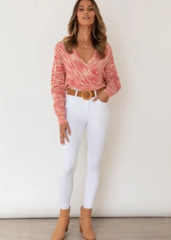 Women Gingham & Heels Knit Tops><noscript><img width=