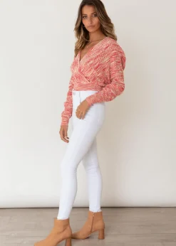 Women Gingham & Heels Knit Tops><noscript><img width=