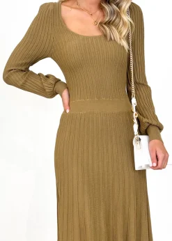 Women Gingham & Heels Knit Dresses><noscript><img width=