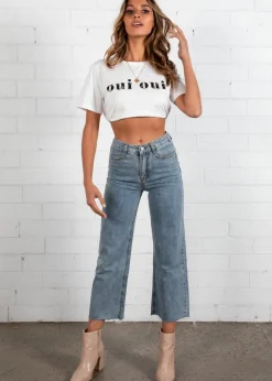 Women Gingham & Heels Basic Tops><noscript><img width=