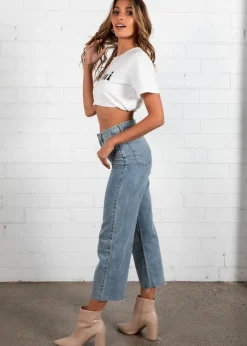 Women Gingham & Heels Basic Tops><noscript><img width=
