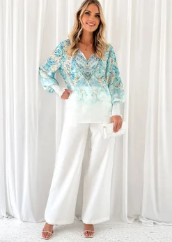 Women Gingham & Heels Blouses><noscript><img width=