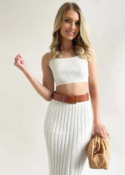 Women Gingham & Heels Crops>Passia Knit Crop