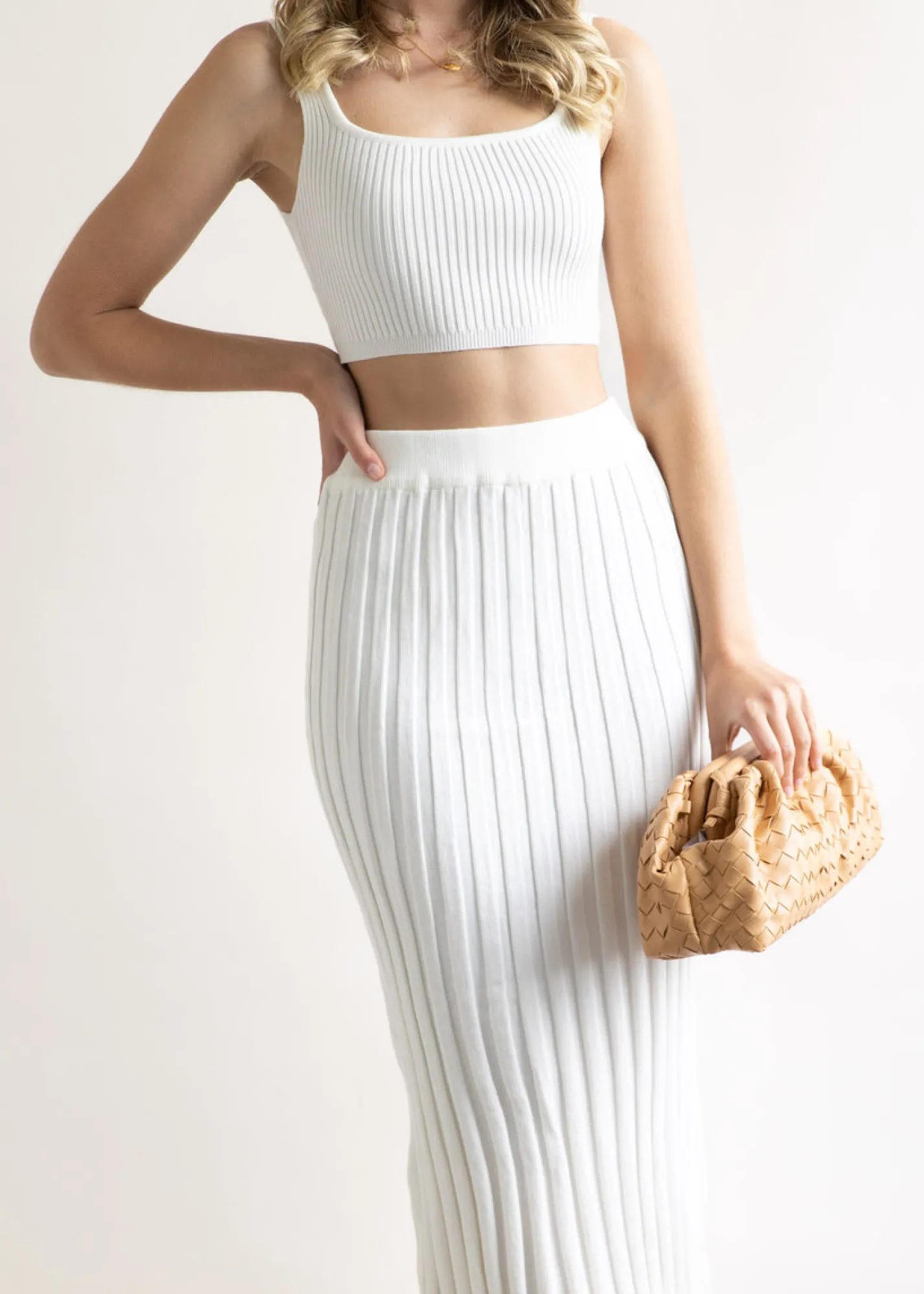 Women Gingham & Heels Crops>Passia Knit Crop