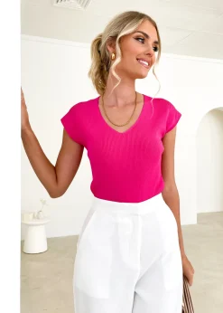 Women Gingham & Heels Knit Tops>Paterson Knit Top