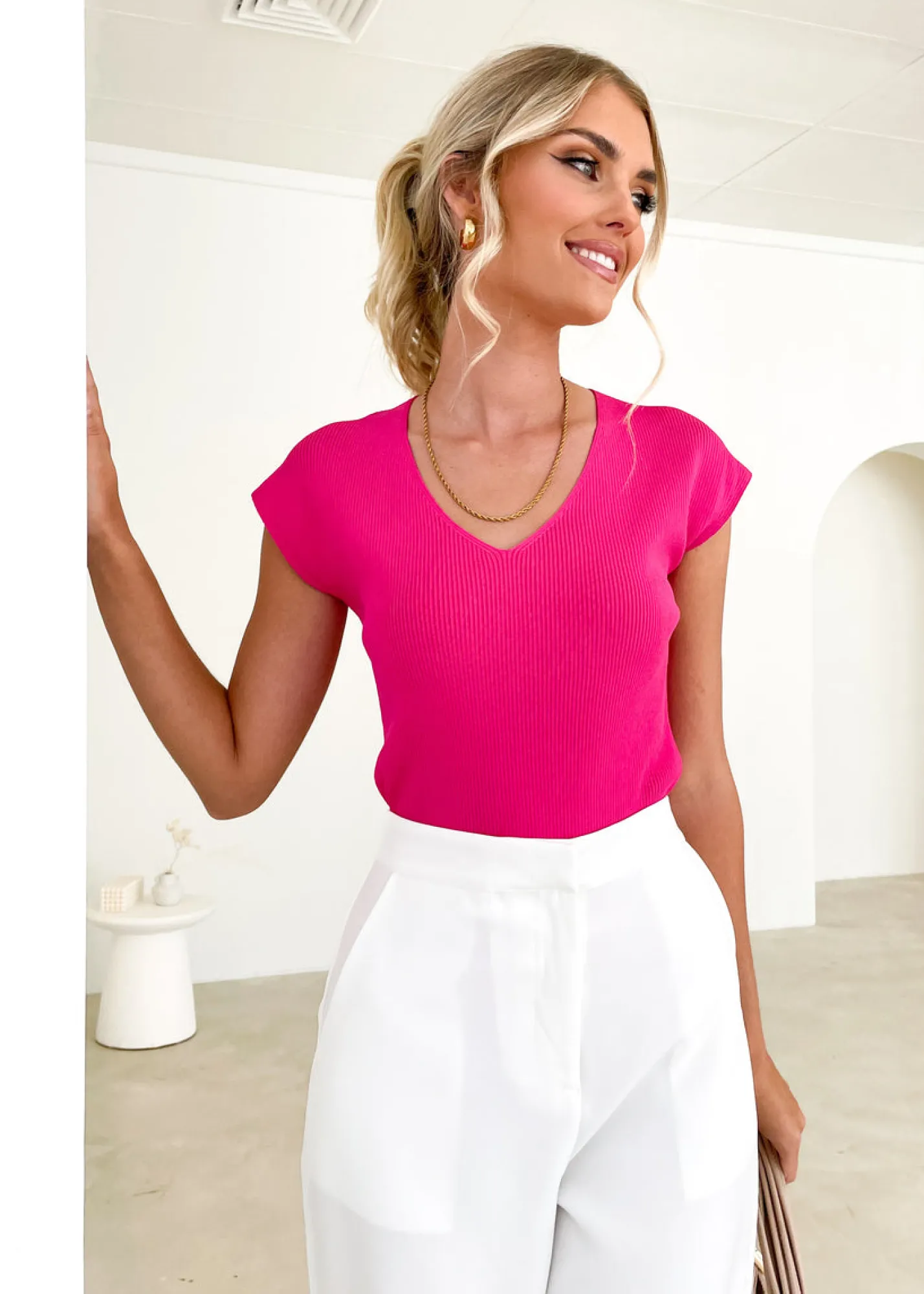 Women Gingham & Heels Knit Tops>Paterson Knit Top