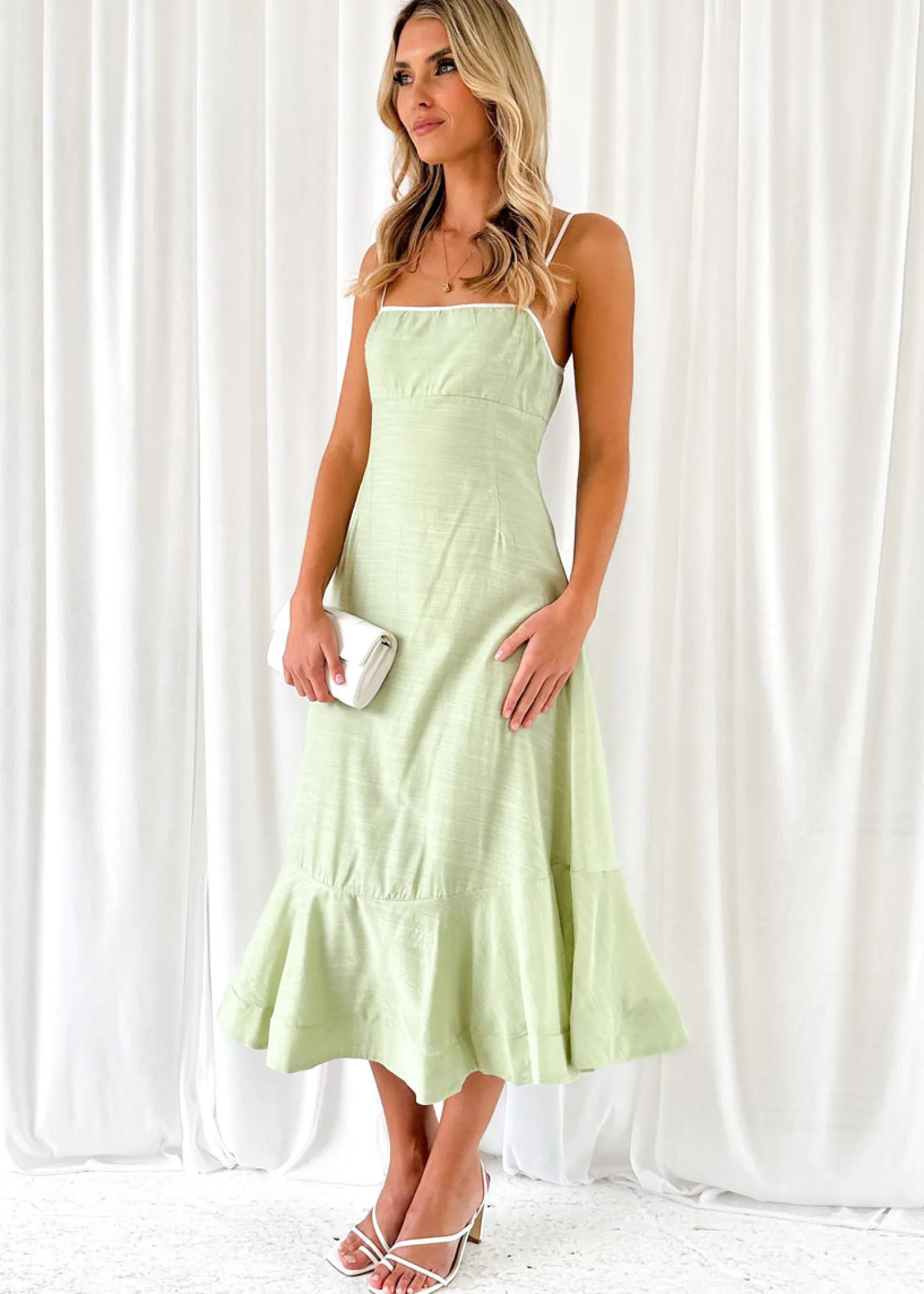 Women Gingham & Heels Midi>Patrice Midi Dress
