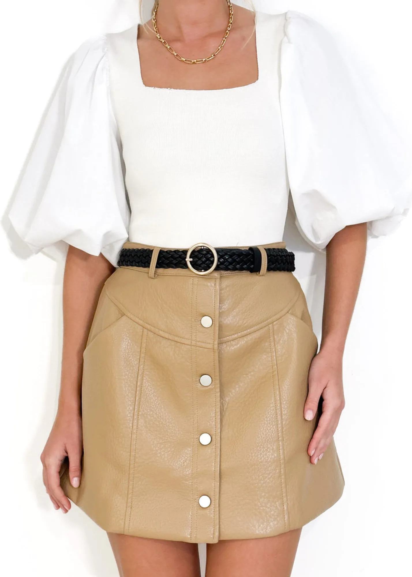 Women Gingham & Heels Belts>Phoebe Braided Belt