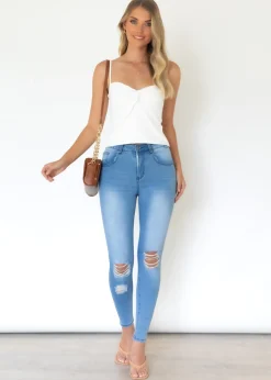 Women Gingham & Heels Jeans>Piah Jeans