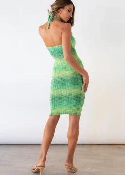 Women Gingham & Heels Knit Dresses><noscript><img width=