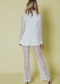 Women Gingham & Heels Pants><noscript><img width=
