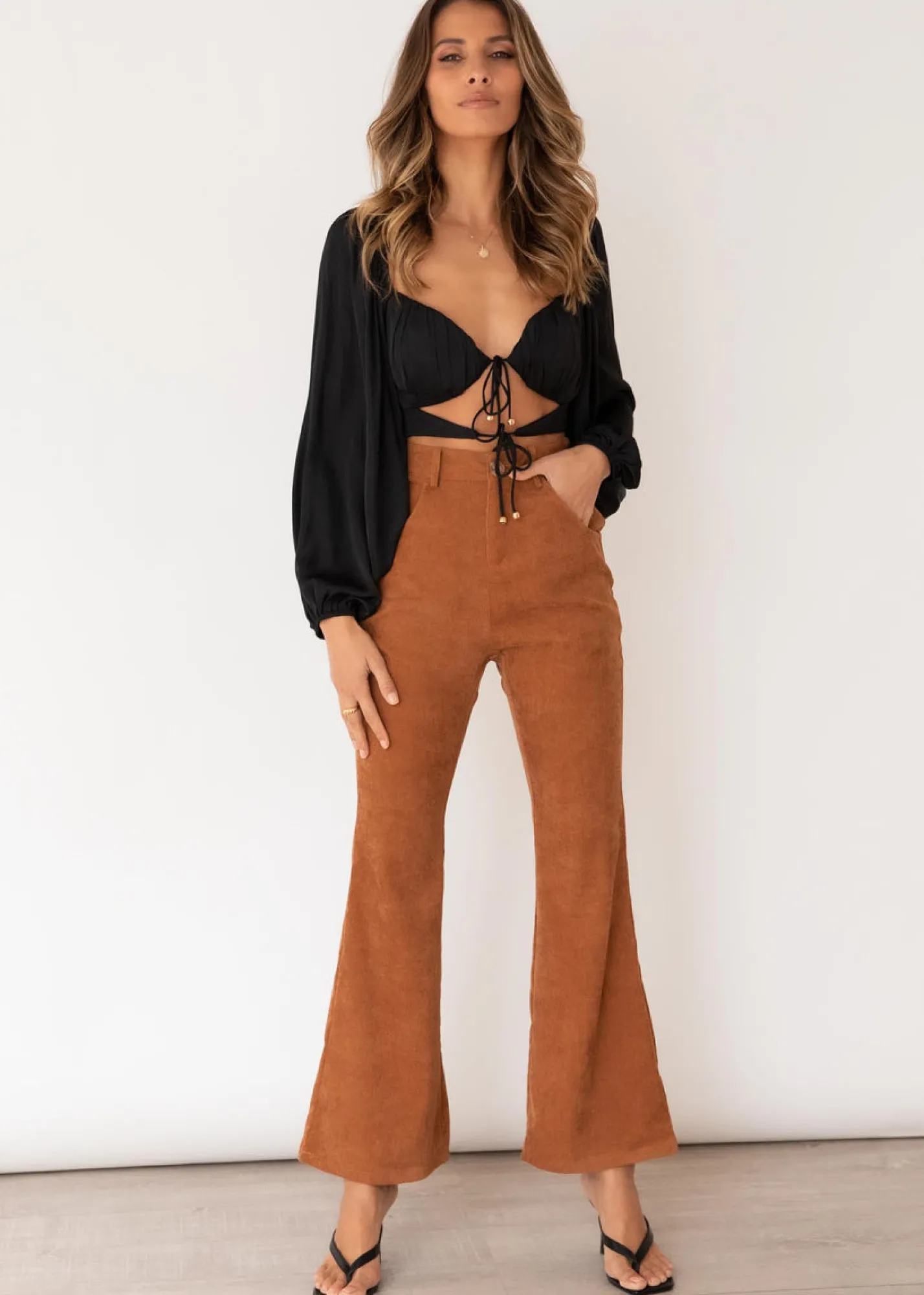 Women Gingham & Heels Crops>Rare Moments Crop