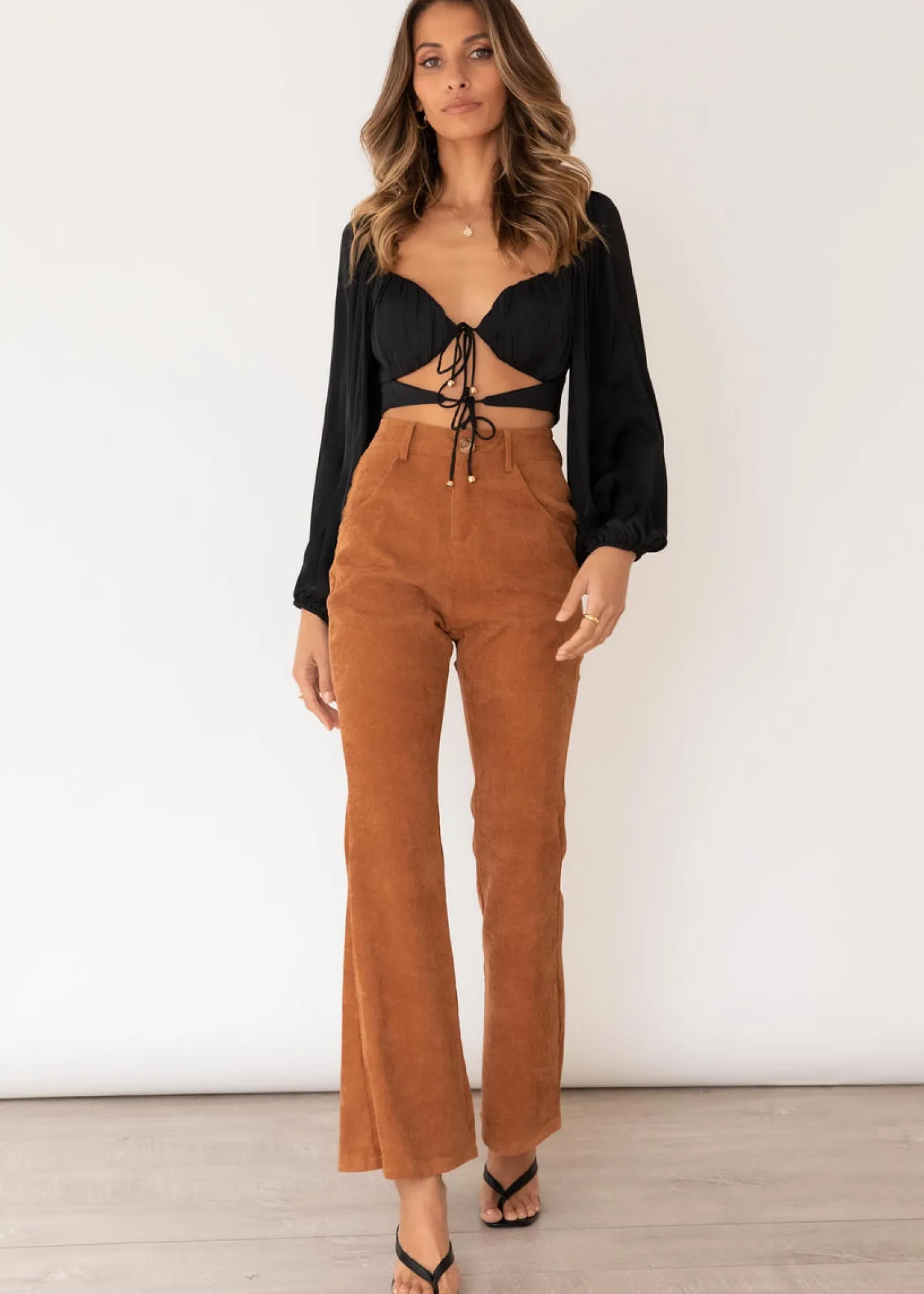 Women Gingham & Heels Crops>Rare Moments Crop