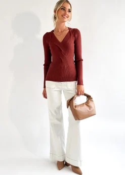 Women Gingham & Heels Knit Tops><noscript><img width=