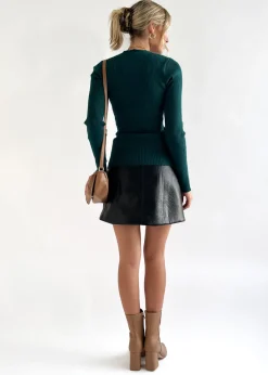 Women Gingham & Heels Knit Tops><noscript><img width=