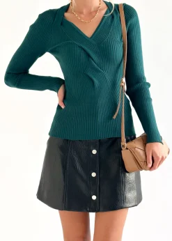 Women Gingham & Heels Knit Tops><noscript><img width=