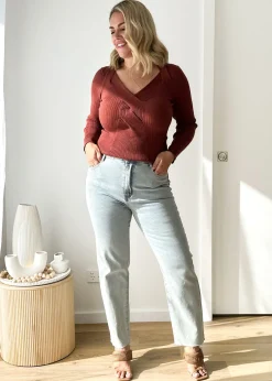Women Gingham & Heels Basic Tops><noscript><img width=