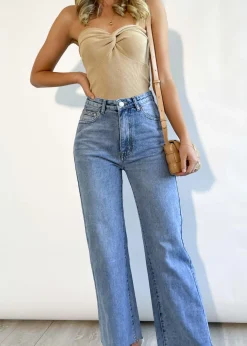 Women Gingham & Heels Jeans>Reagan Wide Leg Jeans
