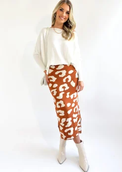 Women Gingham & Heels Skirts>Rennia Knit Midi Skirt