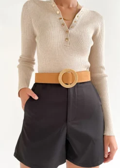 Women Gingham & Heels Belts>Rexah Suede Look Belt